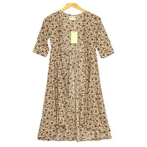 Mia Joy Katherine Duster Girls 6 Moroccan Floral Open Tie Flowy Midi Layer Boho